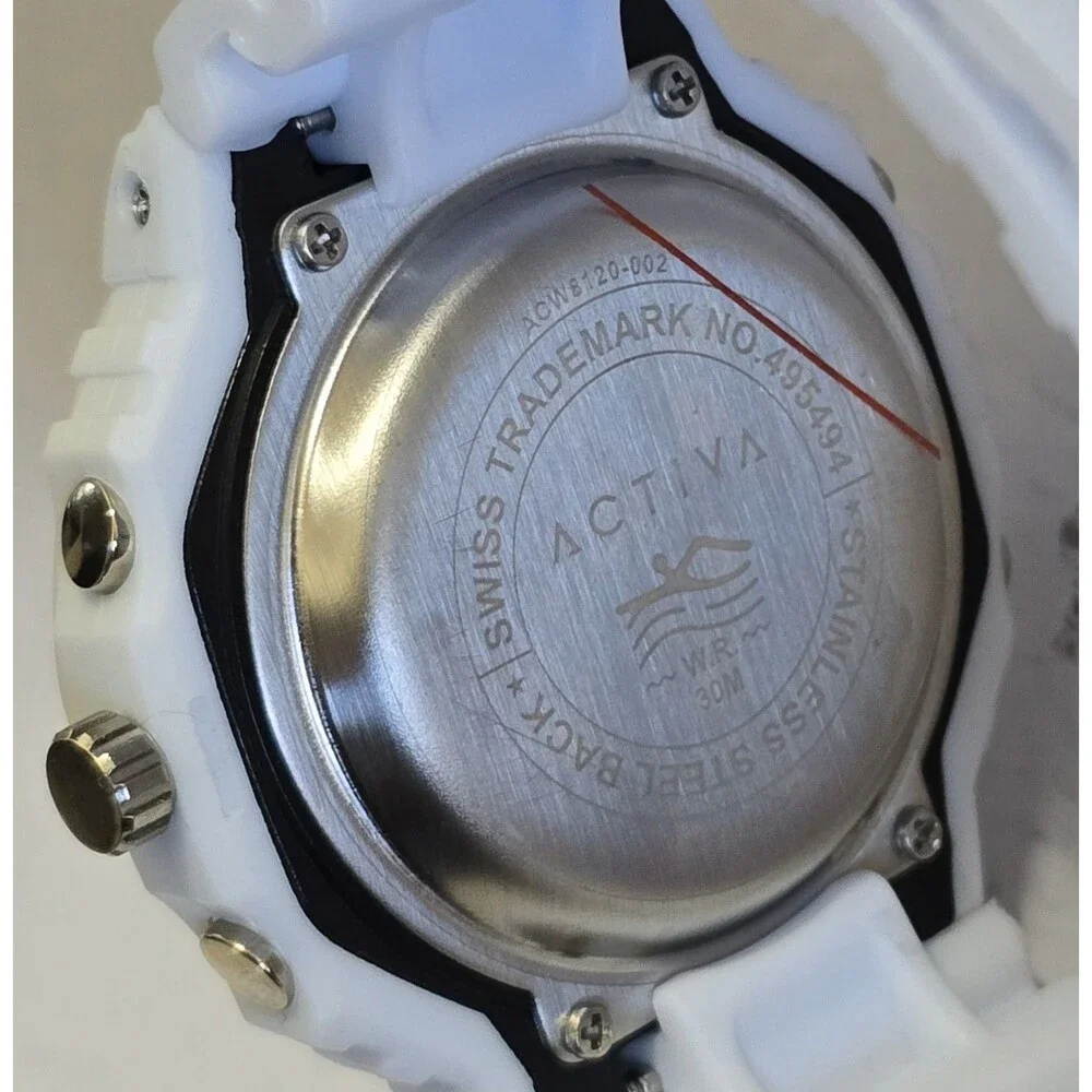 Activa Exon X Invicta Digital Men's Watch 48mm White ACW8120-002 Brand New